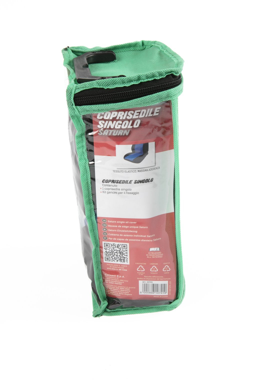 START Coprisedile singolo anteriore auto Stretch nero/blu universale protezione