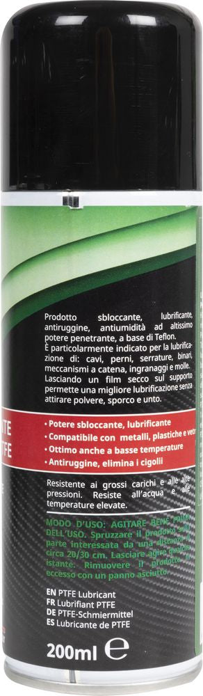 Quantum Energy- Lubrificante Secco PTFE Spray 200 ml Antiattrito Professionale