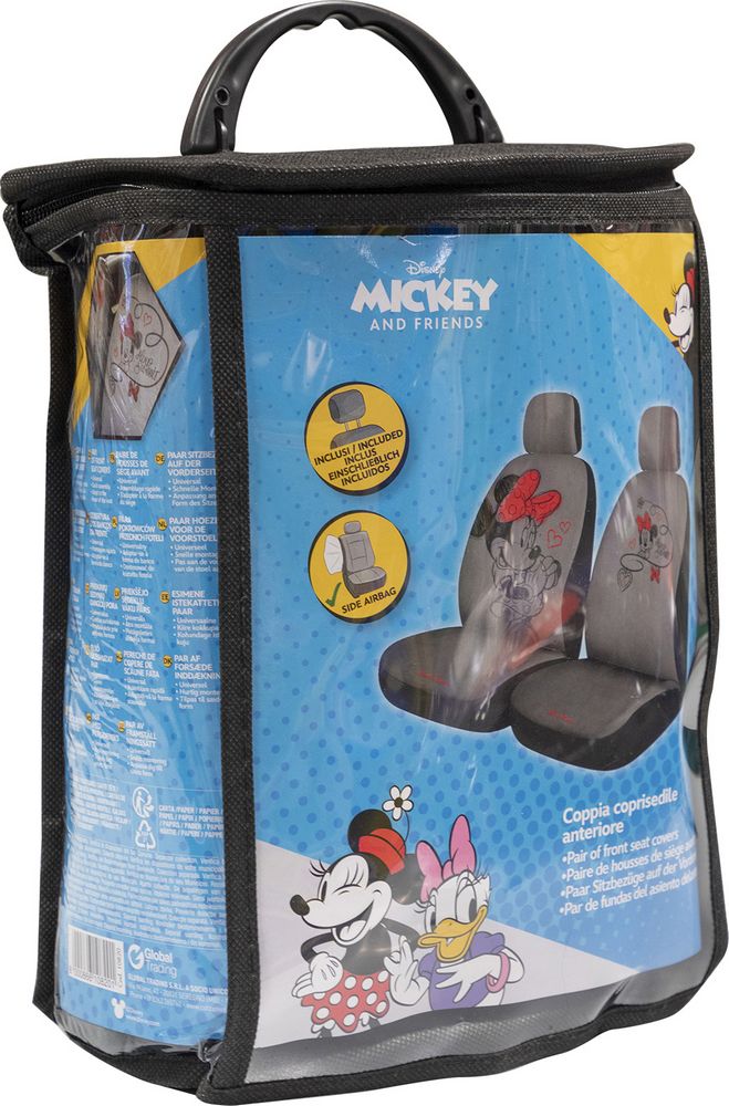 Coppia coprisedili anteriori auto Minnie Mouse Topolina universali