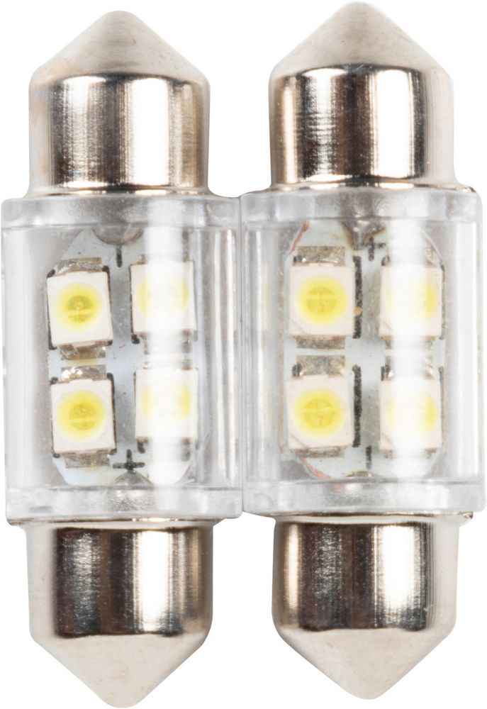 Lampadine siluro auto 6 Led 12V 1,5W due pezzi 31 mm