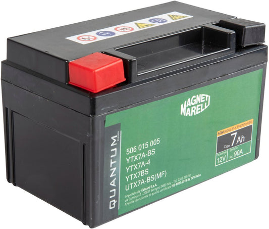 QUANTUM ENERGY Magneti Marelli Batteria Quantum 7Ah AGM 90A  Batteria Moto 12V