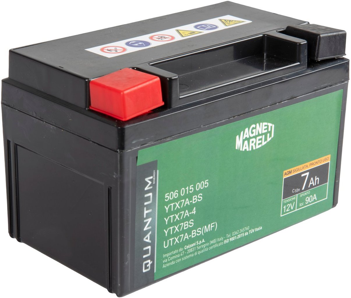 Quantum Energy Batteria Moto AGM 12V 7Ah 90A Avviamento Affidabile