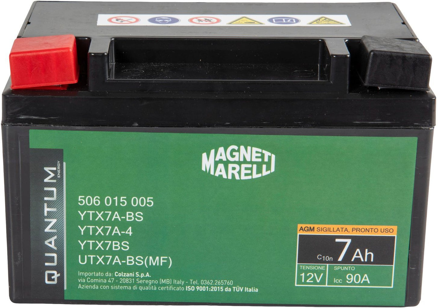 Quantum Energy Batteria Moto AGM 12V 7Ah 90A Avviamento Affidabile