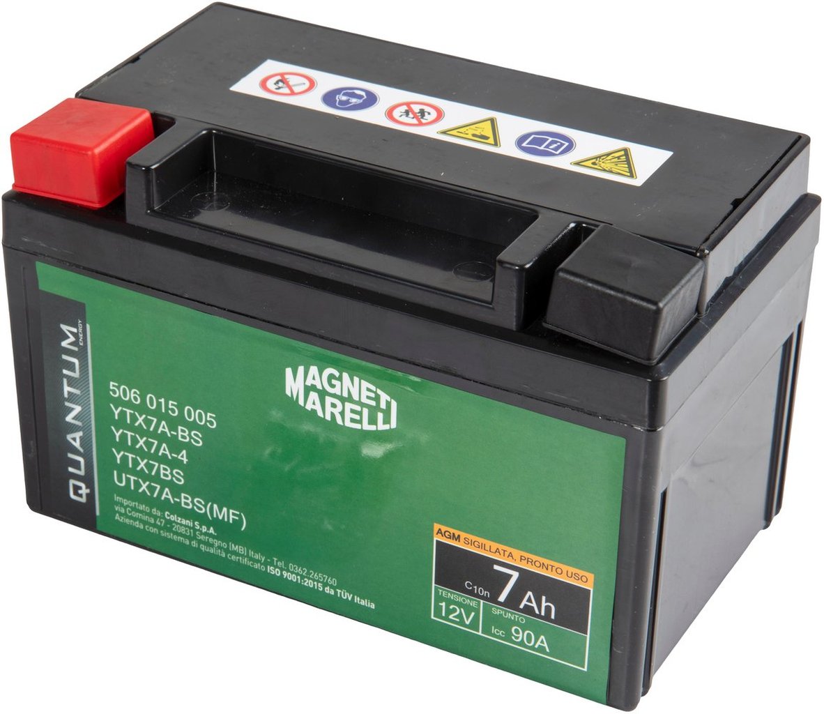 Quantum Energy Batteria Moto AGM 12V 7Ah 90A Avviamento Affidabile