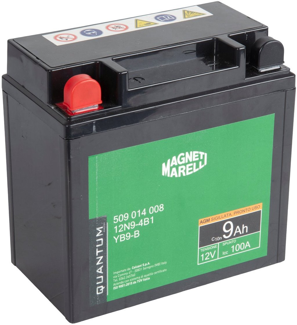 Quantum Energy Batteria Moto AGM 12V 9Ah 100A Avviamento Affidabile