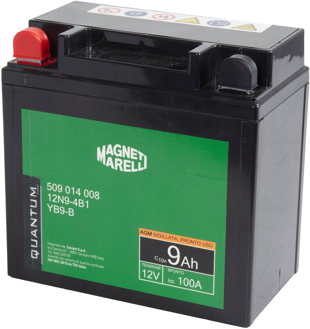 Quantum Energy Batteria Moto AGM 12V 9Ah 100A Avviamento Affidabile