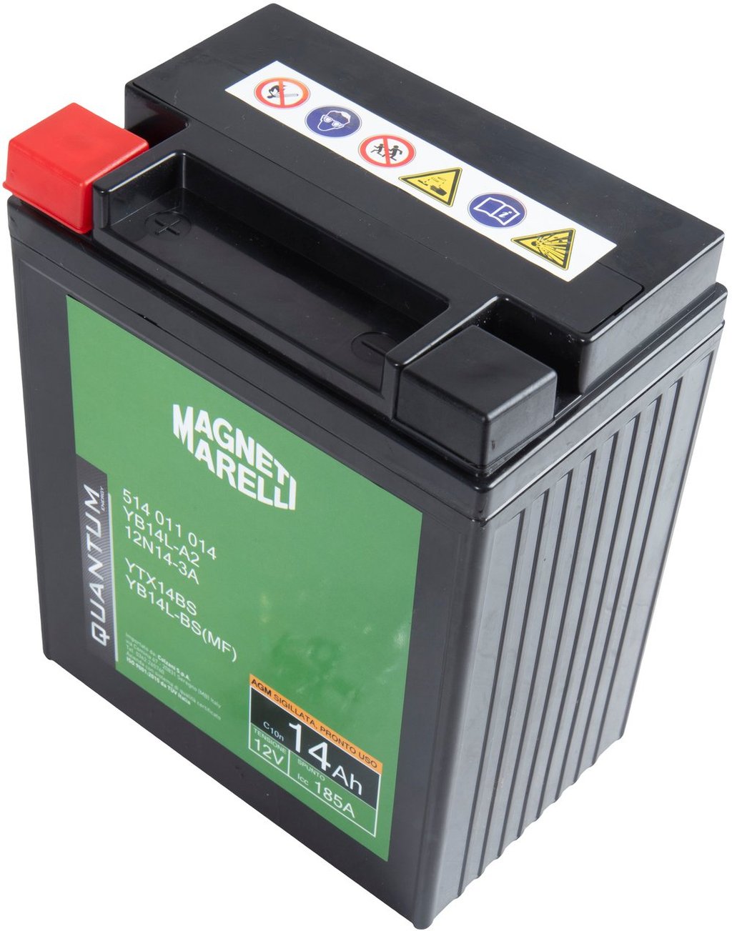 Quantum Energy Batteria Moto AGM 12V 14Ah 185A Avviamento Affidabile