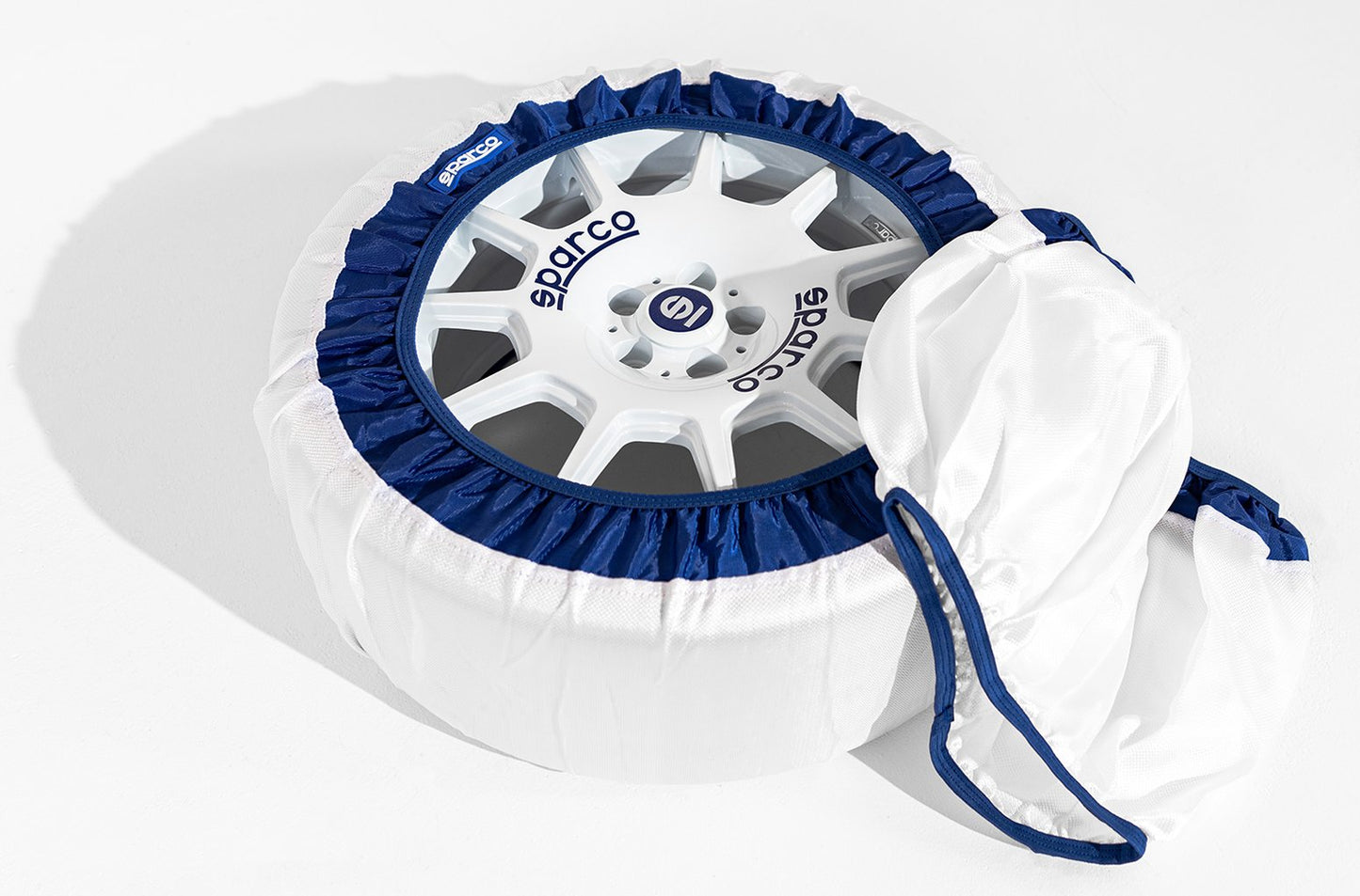 SPARCO Set da 2 pezzi di calze neve per gomme in tessuto bianco silenziose Auto