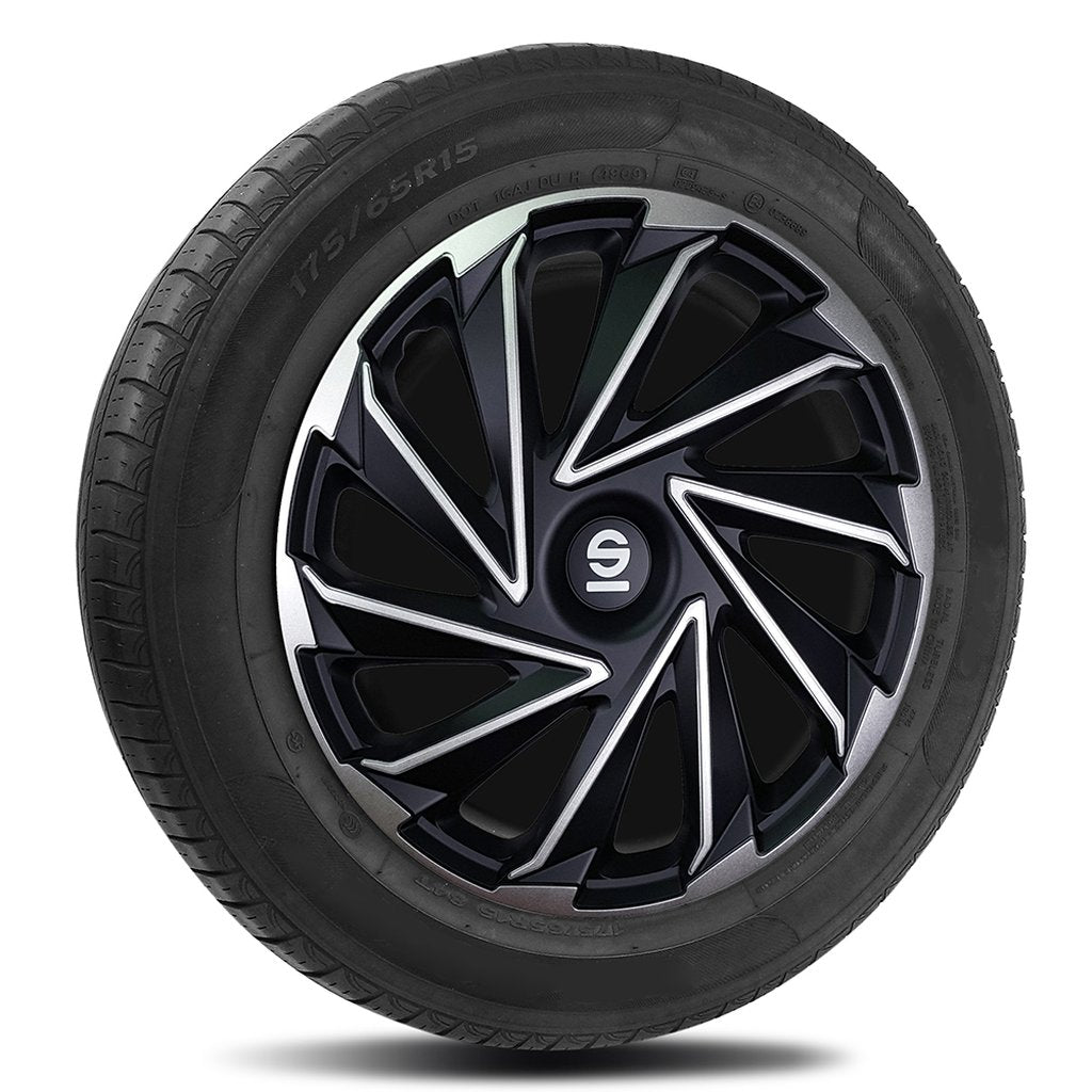 SPARCO Borchie Set 4 copricerchi 16 pollici copriruota auto Varese SPC1680SVBK