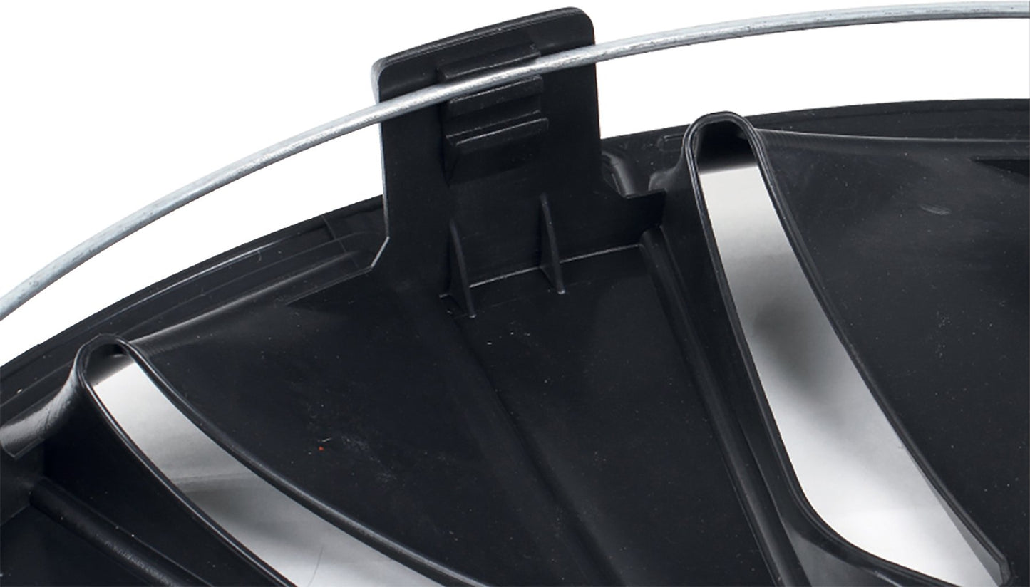 Borchie Set 4 copricerchi 13" pollici copriruota auto Lazio SPC1391BKGR nero grigio