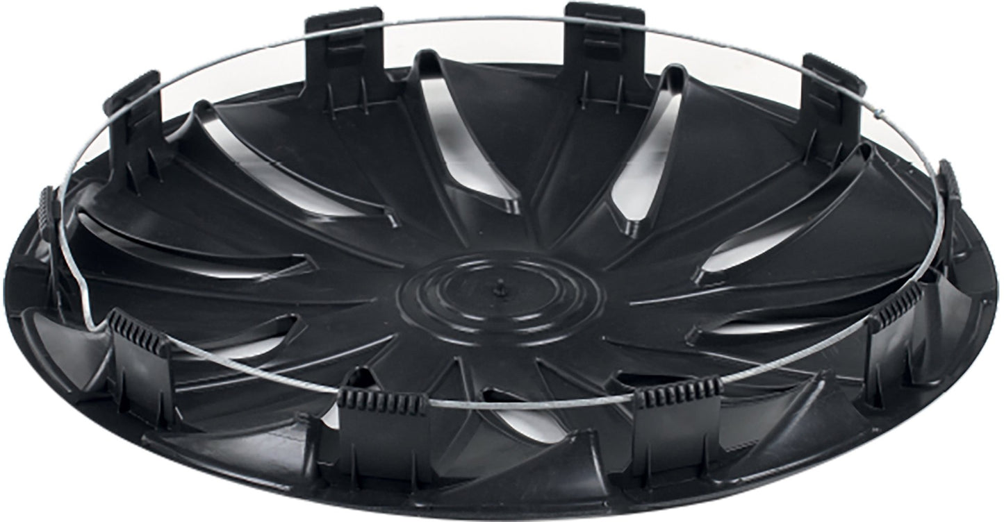 Borchie Set 4 copricerchi 13" pollici copriruota auto Lazio SPC1391BKGR nero grigio