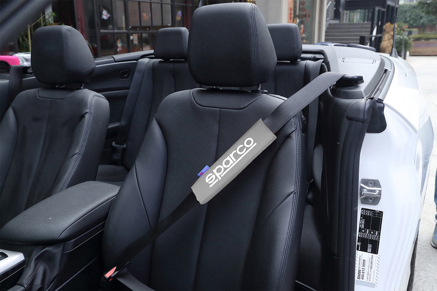 SPARCO Set 2 pezzi di cuscinetti passacintura SPC1204 universali per auto grigi