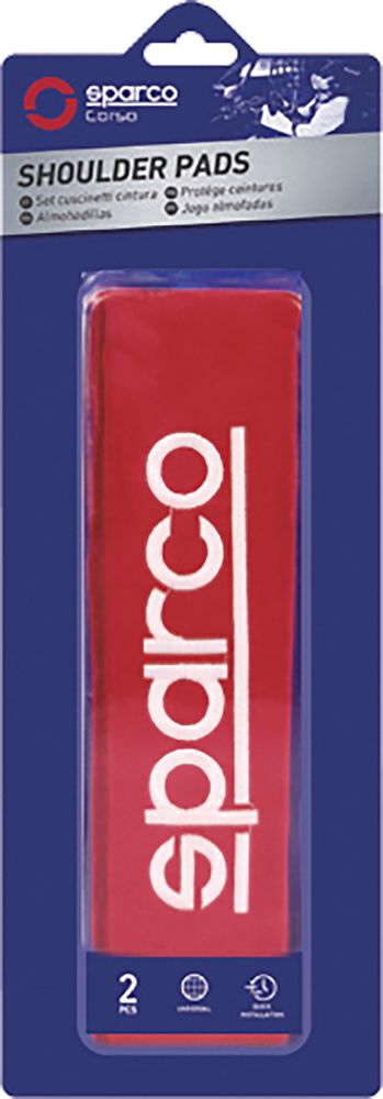 Set 2 pezzi di cuscinetti passacintura SPC1204 universali per auto rossi