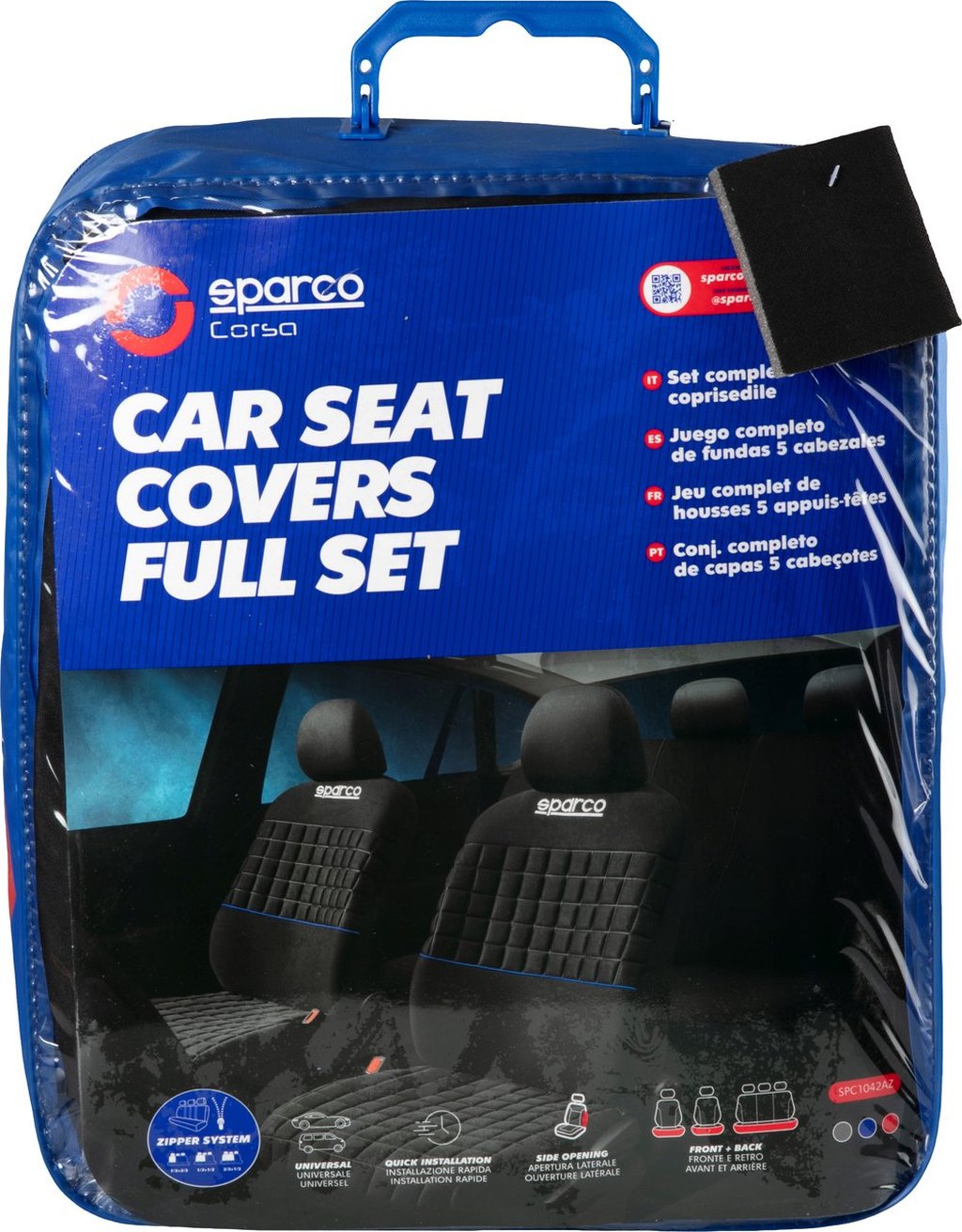 Set universale SPC1042 coprisedili auto completo nero/blu