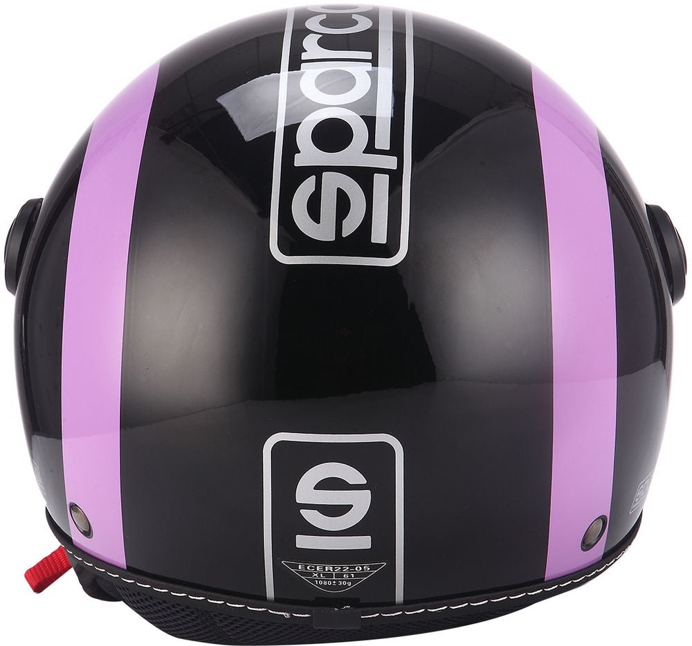 Casco moto SP501 taglia XL con visiera antigraffio viola e nero