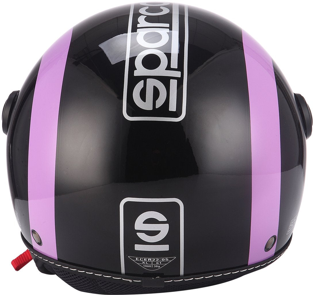 SPARCO Casco moto SP501 taglia XL con visiera antigraffio viola e nero