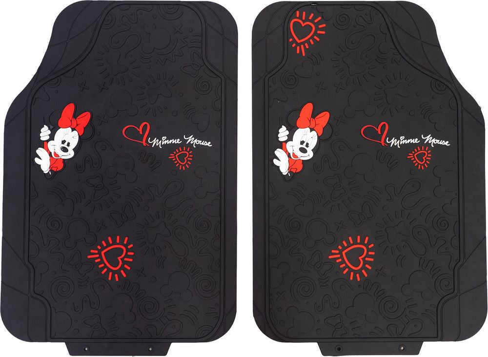 Coppia di tappetini per auto Minnie Mouse, in Pvc, universali