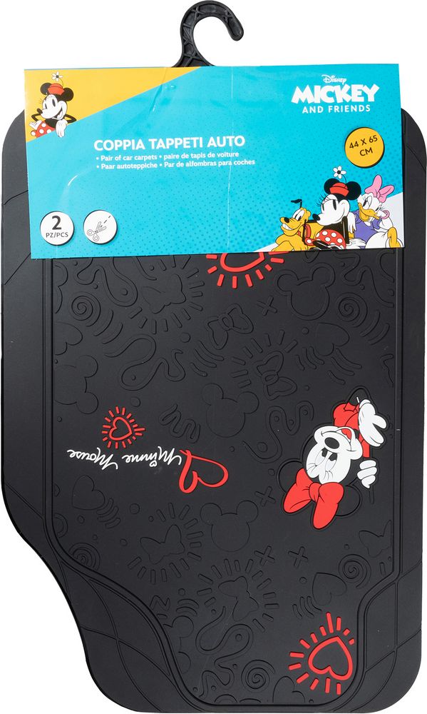Coppia di tappetini per auto Minnie Mouse, in Pvc, universali