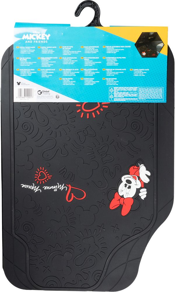Coppia di tappetini per auto Minnie Mouse, in Pvc, universali