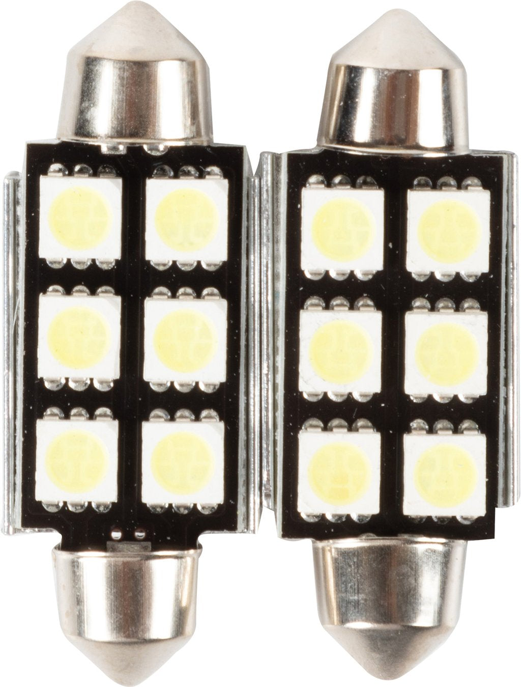 QUANTUM ENERGY Lampadina siluro auto C5W 3 Led 2 pezzi 12V SV8,5 tecnologia Can