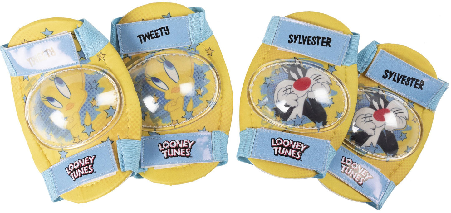 TATAWAY Looney Tunes Warner Bros Kit di protezione livello 1 ginocchiere