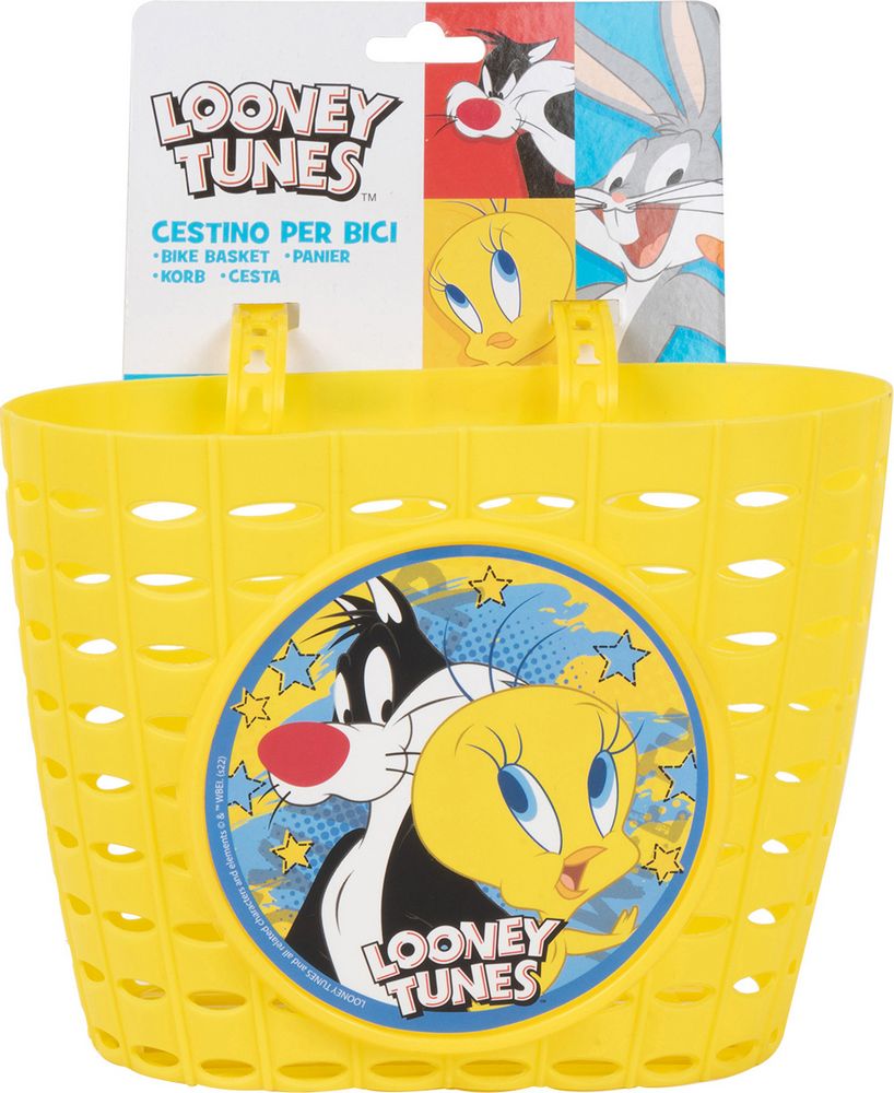 Cestino portaoggetti ciclo bici bambino Looney Tunes Titti Silvestro