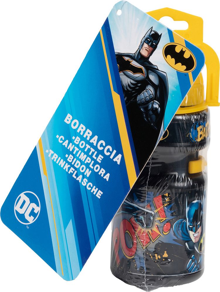 Borraccia ciclo Batman bici bambino 350 ml nero giallo