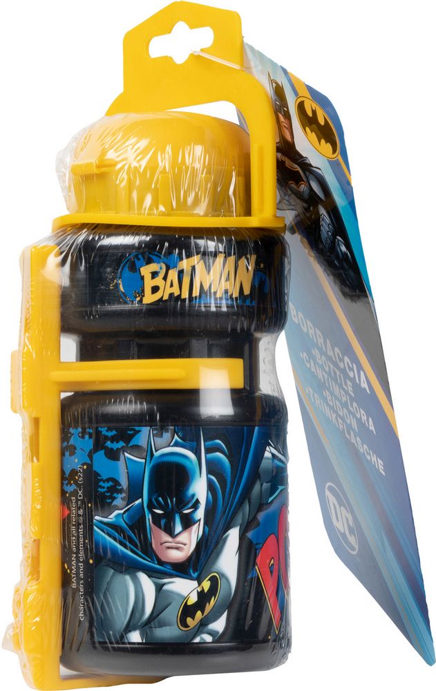 Borraccia ciclo Batman bici bambino 350 ml nero giallo