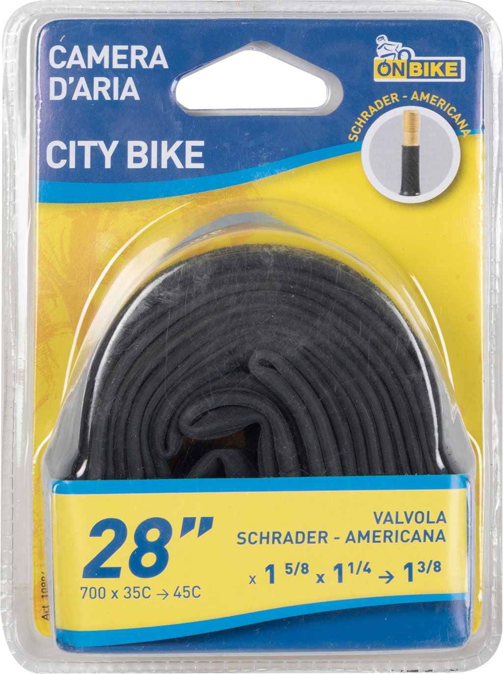 ON BIKE Camera d?Aria Bici 28? x 1 5/8 x 1 1/4 - 1 3/8 con Valvola Schrader