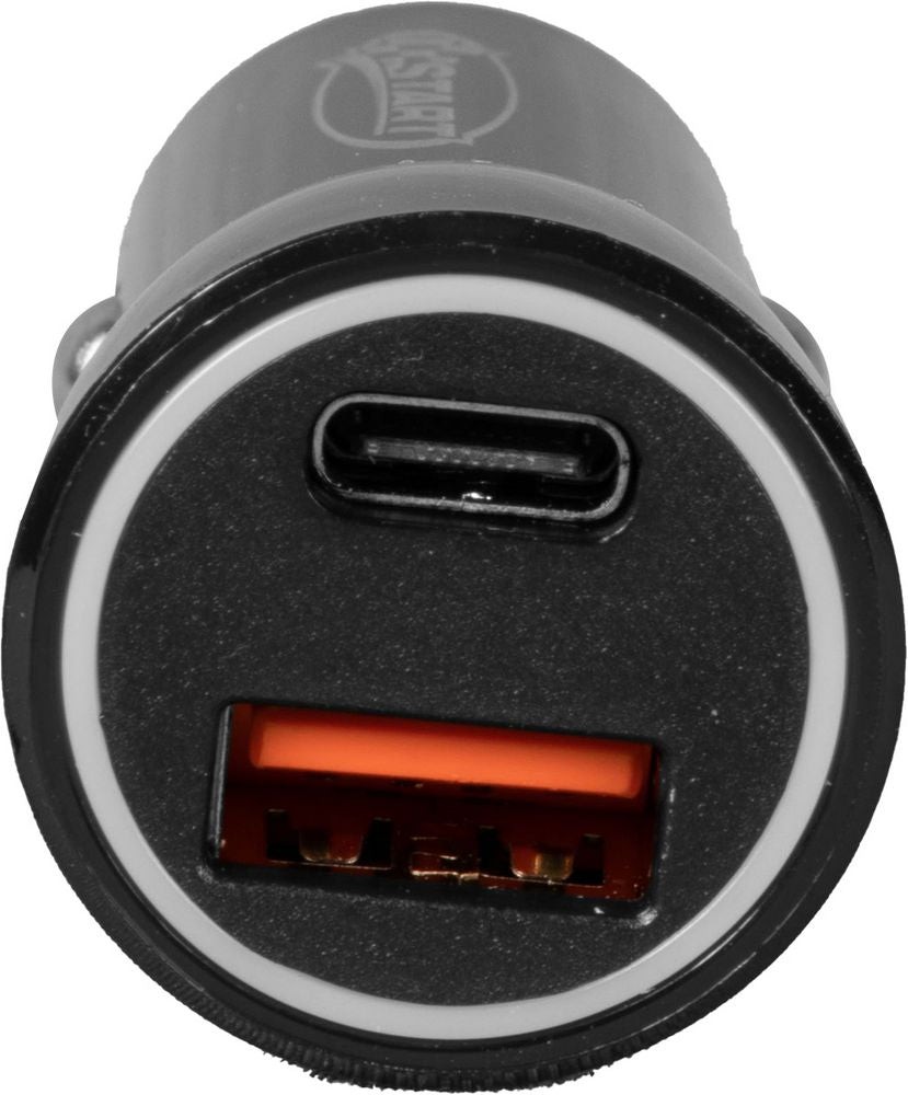 Caricatore presa accendisigari auto nero, USB e USB-C, Output Dc 5 v - 2.1 max