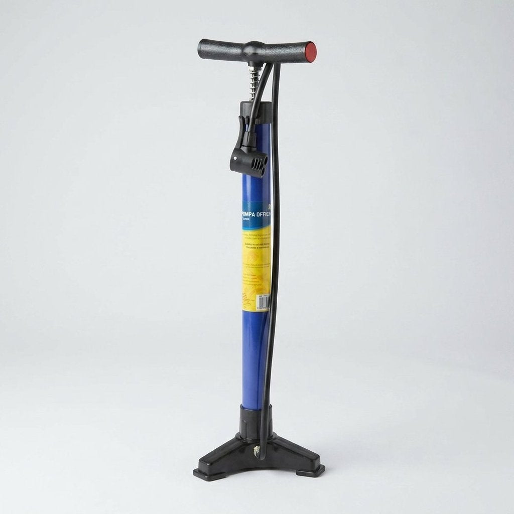 ON BIKE Pompa Officina A 3 Piedi Blu  Pompa Officina Bici Metallo