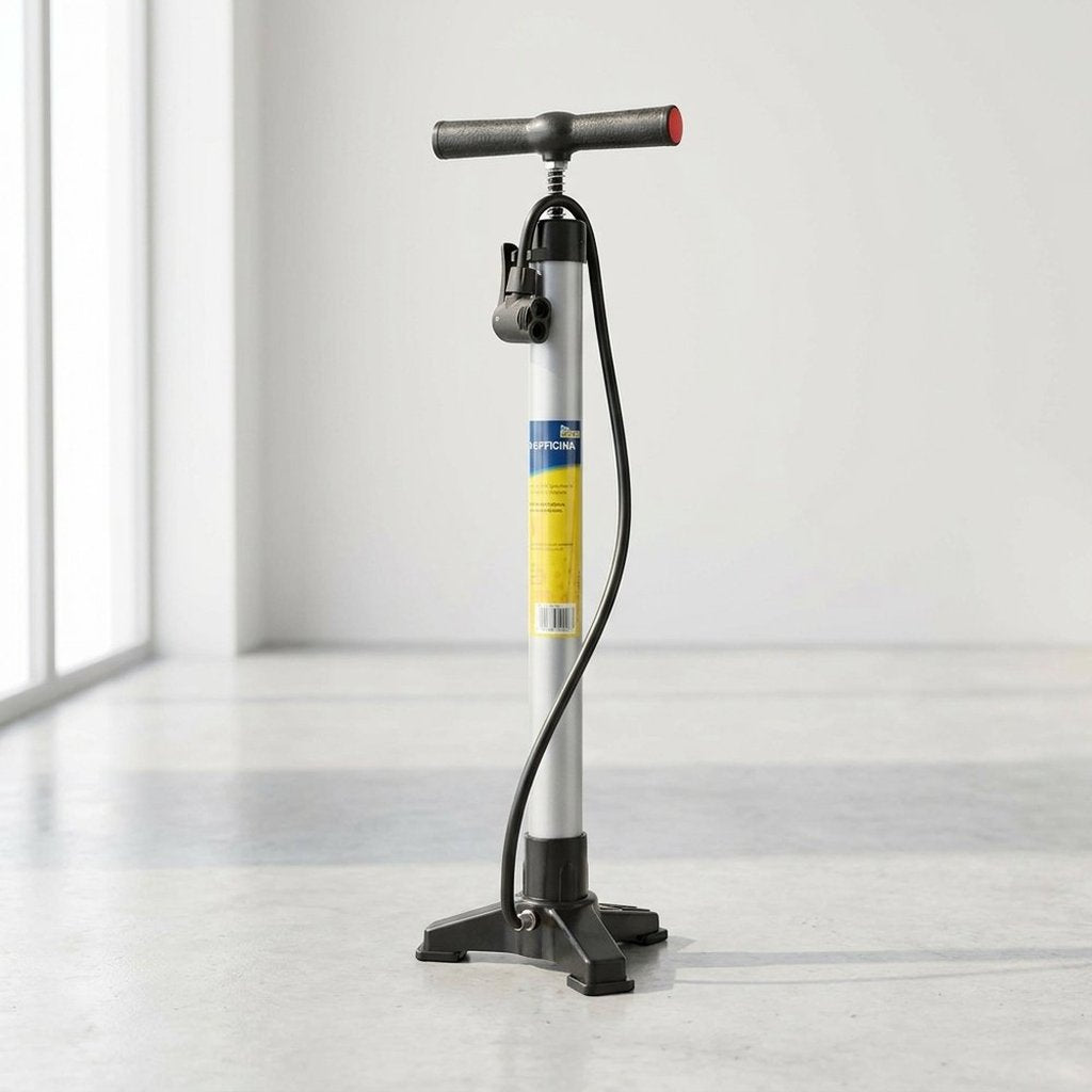 ON BIKE Pompa Officina A 3 Piedi Silver Bici Metallo Tubolare Bambini Regolabile
