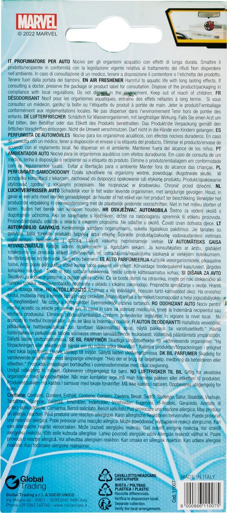 Profumatore deodorante auto Spiderman verve rosso nero uomo ragno MARVEL