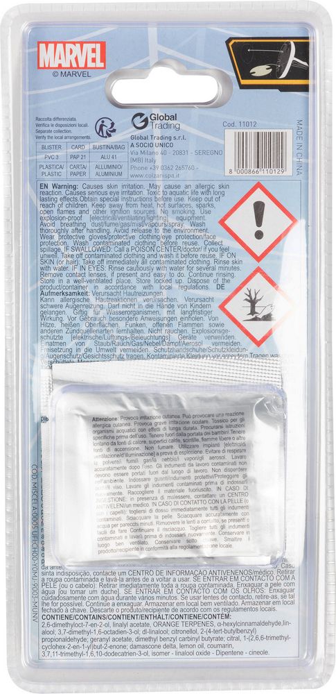 Profumatore deodorante auto da aeratore Spiderman al gusto di colonia