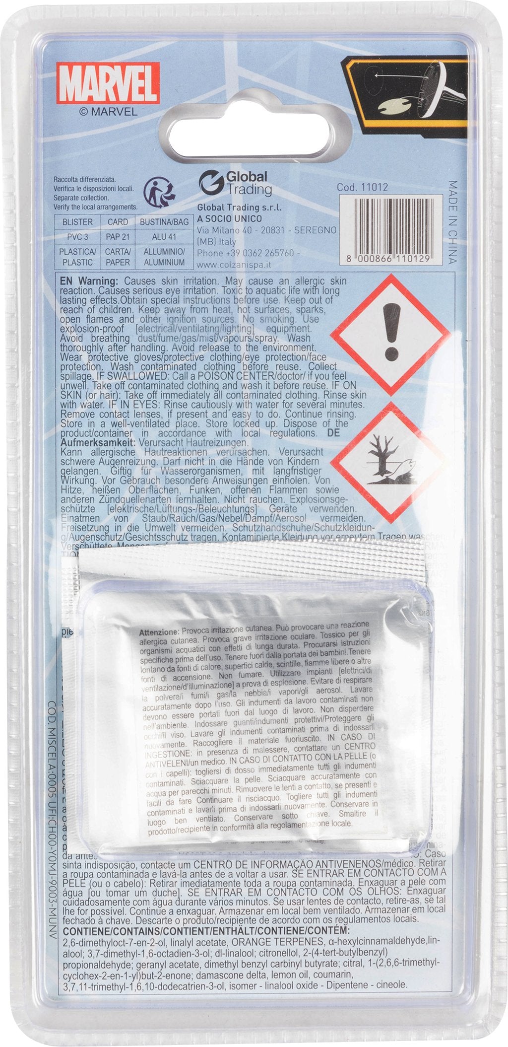 TATAWAY Marvel Profumatore deodorante per auto da aeratore Spiderman al gusto