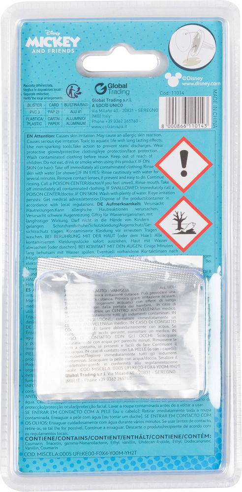 Profumo deodorante auto da aeratore Mickey Mouse al gusto di vaniglia