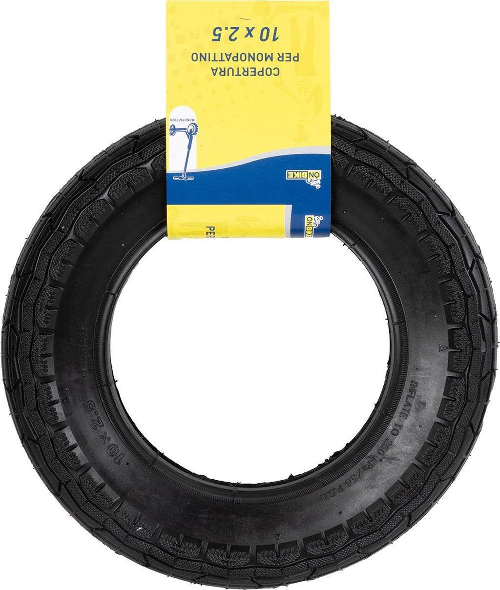 ON BIKE Copertura Monopattino 10x2.5 Gomma Ruota Per Elettrico Auto Originale