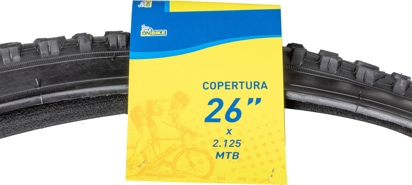 ON BIKE Copertura nera per ruota bici adulto,26 pollici x 2,125, sicura