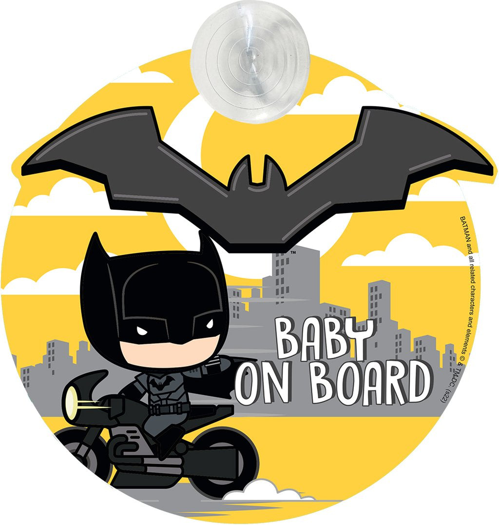 Tataway DC Baby On Board Batman  Cartello Bimbo a Bordo con Ventosa
