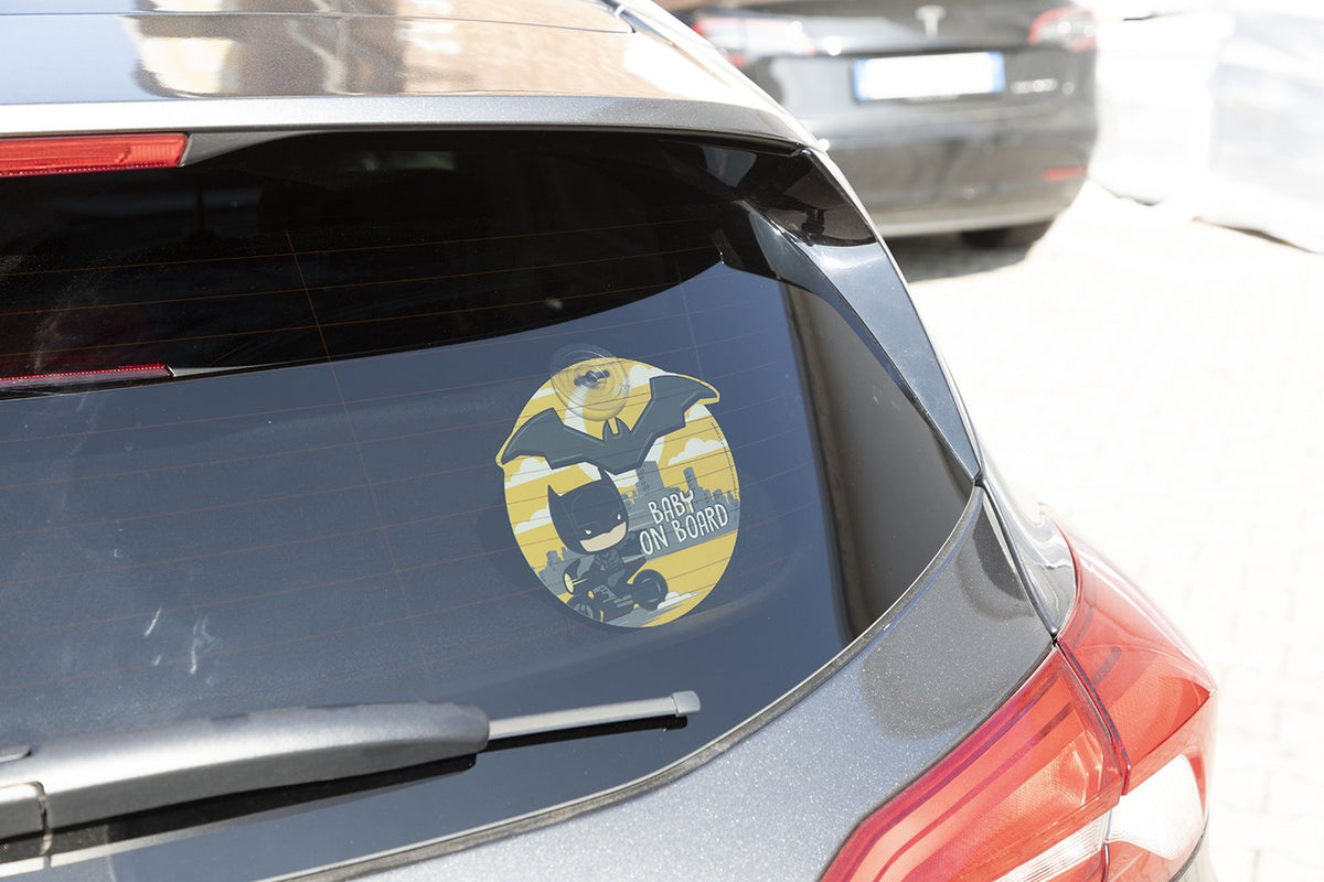 Tataway DC Baby On Board Batman  Cartello Bimbo a Bordo con Ventosa