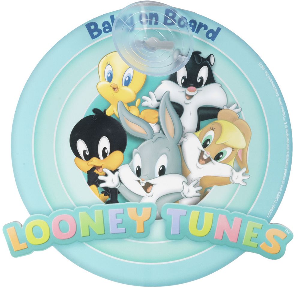 Cartello bimbo a bordo a ventosa con grafiche WB Looney Tunes