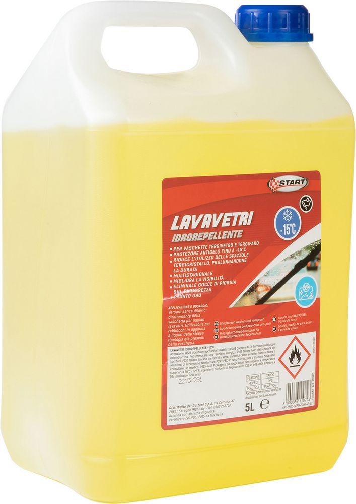 Lavavetri idrorepellente auto da 5 litri, per vaschette tergivetro e tergifaro