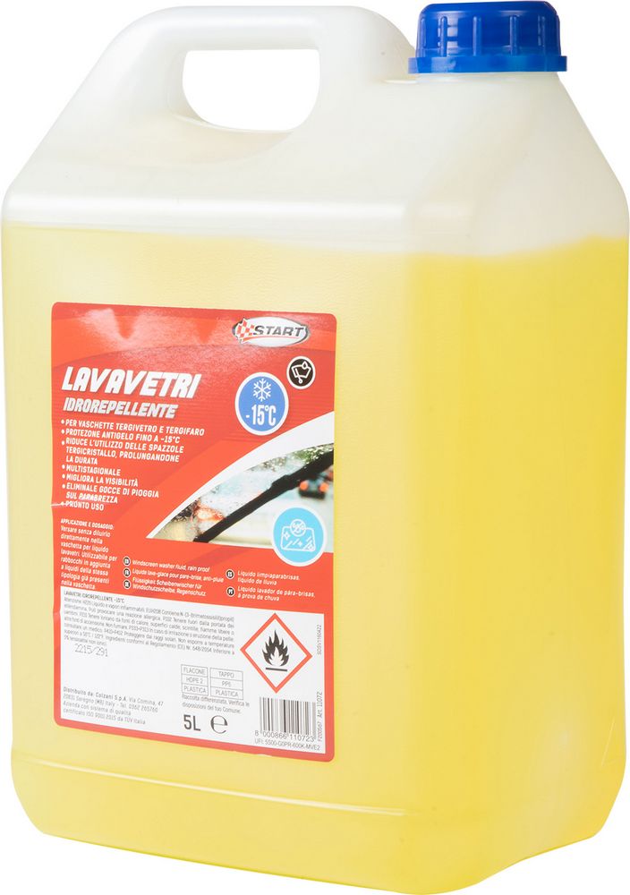 Lavavetri idrorepellente auto da 5 litri, per vaschette tergivetro e tergifaro