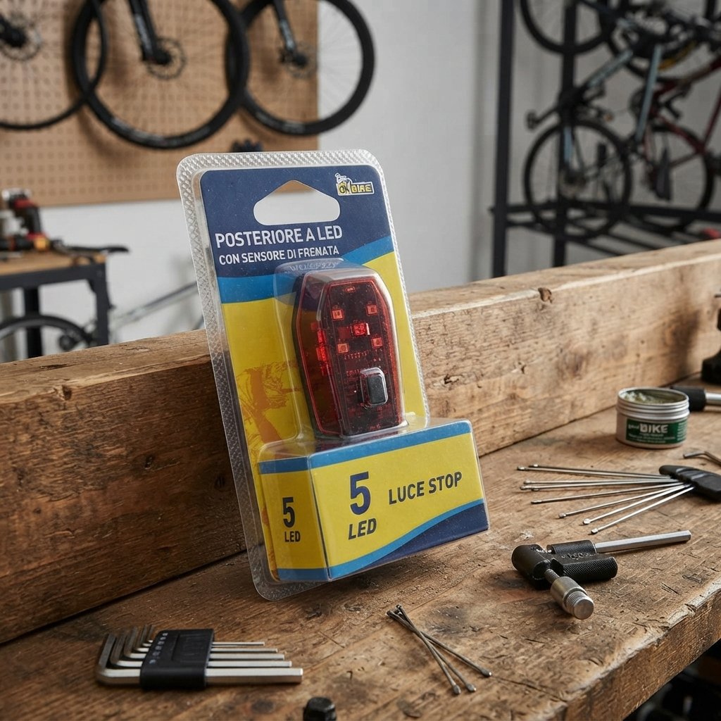 ON BIKE Fanale Posteriore Bici A Led Con Sensore Di Frenata