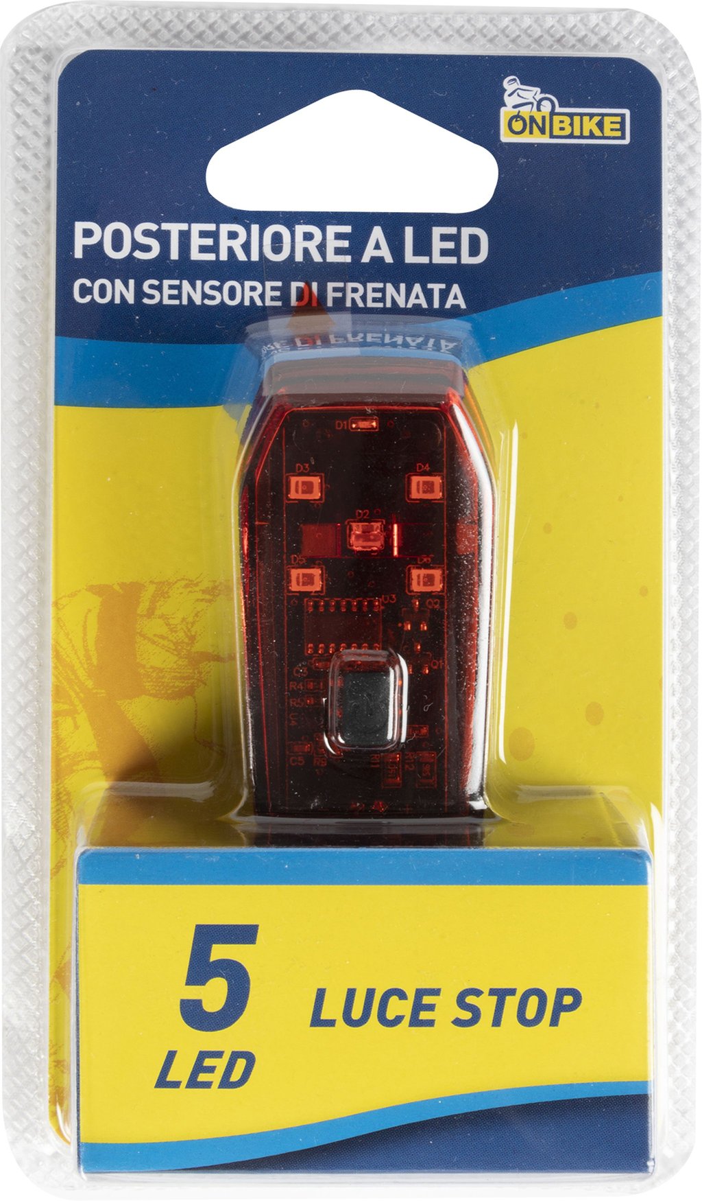 ON BIKE Fanale Posteriore Bici A Led Con Sensore Di Frenata