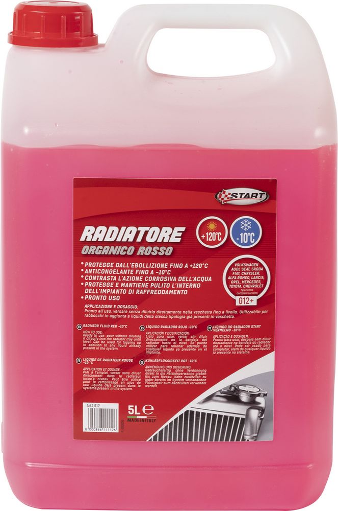 START: Antigelo rosso G12+ 5L  Protezione duratura per circuiti in alluminio e leghe moderne