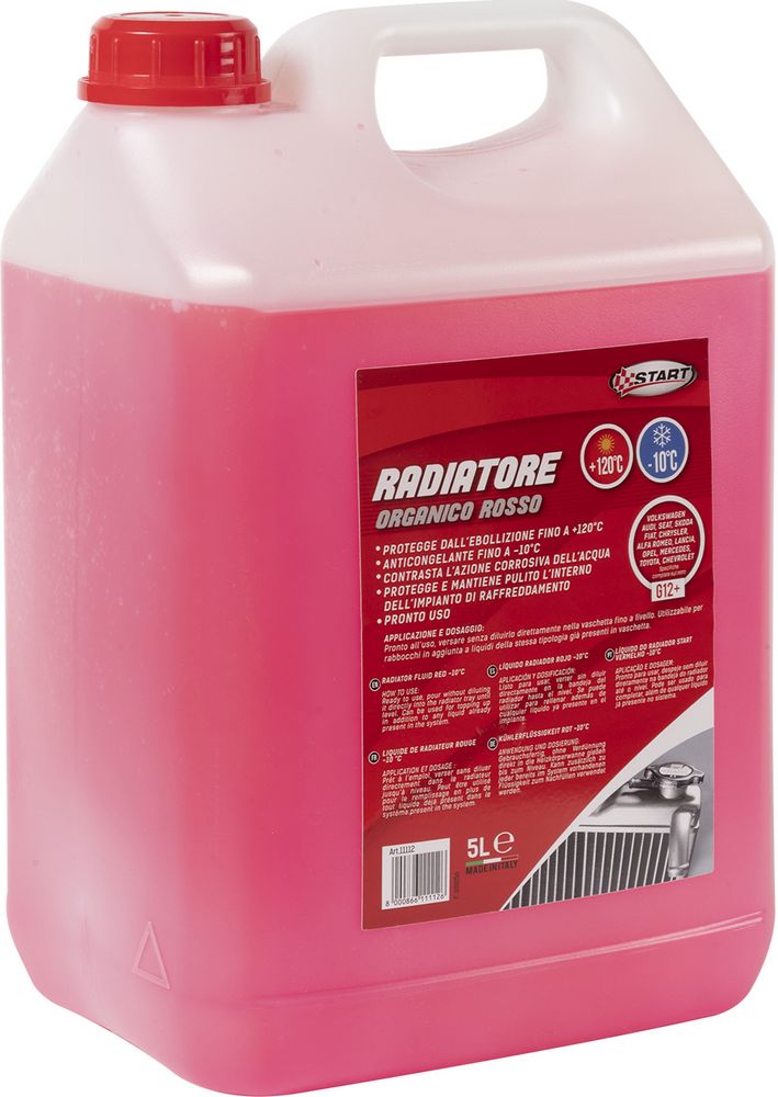 START: Antigelo rosso G12+ 5L  Protezione duratura per circuiti in alluminio e leghe moderne