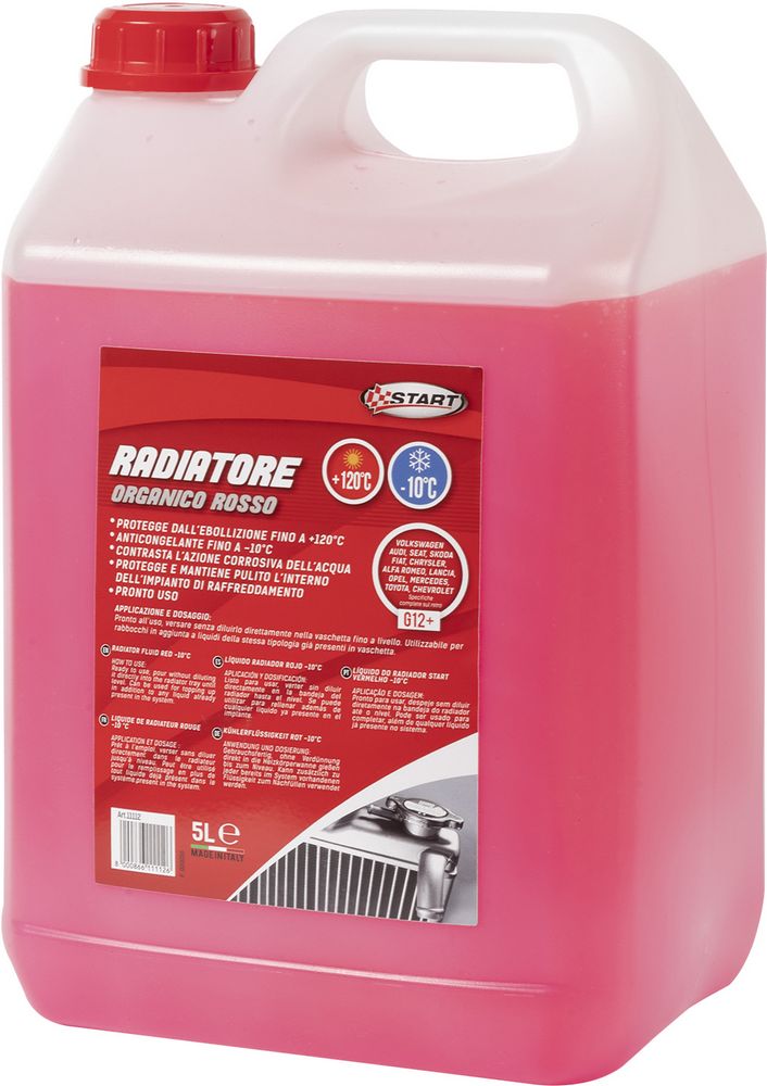 START: Antigelo rosso G12+ 5L  Protezione duratura per circuiti in alluminio e leghe moderne