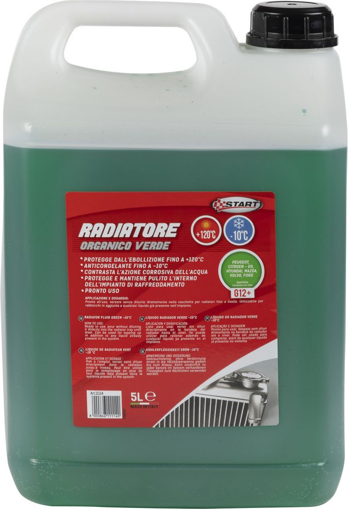 START: Antigelo verde G12+ -10C 5L  Fluido refrigerante con azione protettiva anti-corrosione