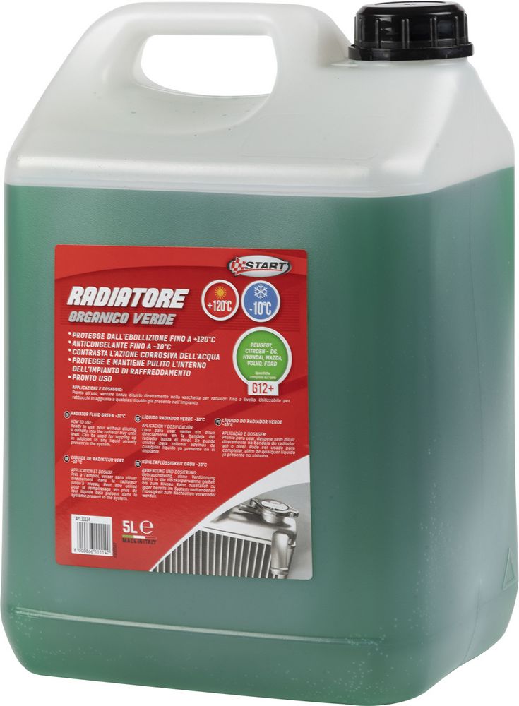 START: Antigelo verde G12+ -10C 5L  Fluido refrigerante con azione protettiva anti-corrosione